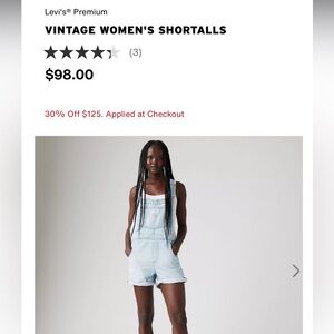Levi’s shorts overalls